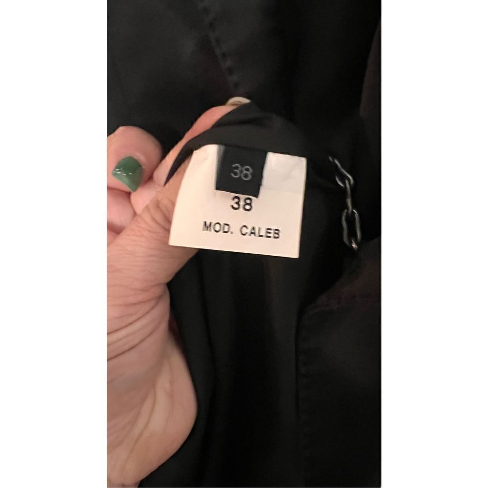 Noir Womens Notch Single Button Long Sleeve Blazer Jacket Pockets Black Size 38 - Picture 6 of 12